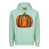 Seafoam Basketball Pumpkin Premium Hoodie - texasbilliewilder