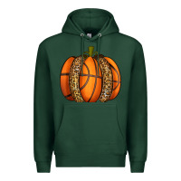 Sports Green Basketball Pumpkin Premium Hoodie - texasbilliewilder