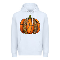 White Basketball Pumpkin Premium Hoodie - texasbilliewilder