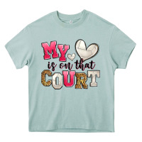 Arona my heart is on that court volleyball Heavy Core Tee - Zillion Design Studio