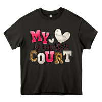 Asphalt my heart is on that court volleyball Heavy Core Tee - Zillion Design Studio