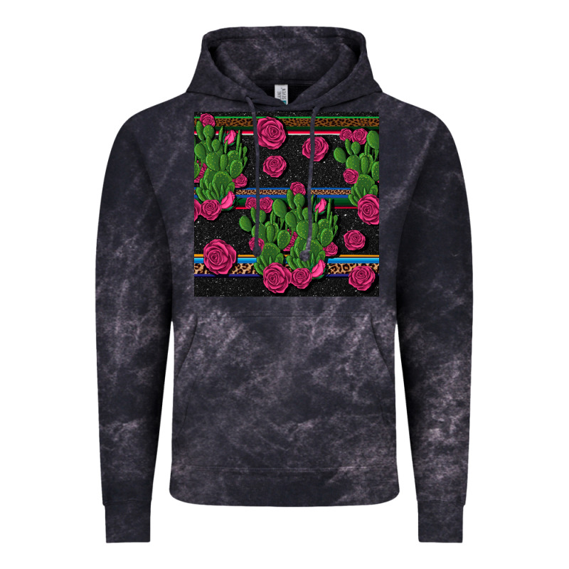 Mexican Rose And Cactus Seamless Pattern Vintage Hoodie by BundleAndBundleShop | Teevron
