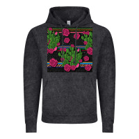 Vintage Black mexican rose and cactus seamless pattern Vintage Hoodie - BundleAndBundleShop
