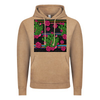Vintage Coffee mexican rose and cactus seamless pattern Vintage Hoodie - BundleAndBundleShop