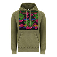 Vintage Olive mexican rose and cactus seamless pattern Vintage Hoodie - BundleAndBundleShop