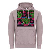 Vintage Zinc mexican rose and cactus seamless pattern Vintage Hoodie - BundleAndBundleShop