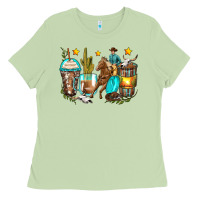 Matcha cowboy coffee cups Ladies Tee - Zillion Design Studio