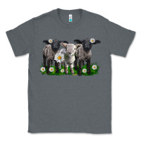 Charcoal Heather baby sheeps with daisies Classic Tee - LillyAllenDesigns