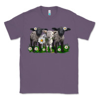 Lavender baby sheeps with daisies Classic Tee - LillyAllenDesigns