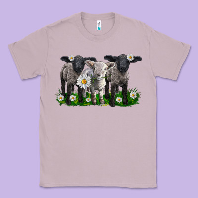 Baby Sheeps With Daisies Classic Tee Designed By Lillyallendesigns