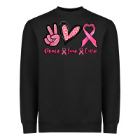 Black Peace love cure Heavyweight Sweatshirt - NancyCooperArtShop