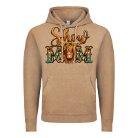 Show Mom Long Haired Cow Vintage Hoodie | Teevron