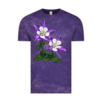 Cloud Purple rocky mountain columbine Vintage Tee - LillyAllenDesigns