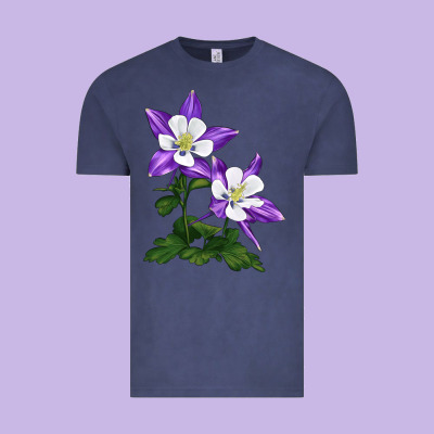 Rocky Mountain Columbine Vintage Tee Designed By Lillyallendesigns