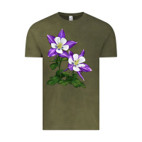 Vintage Olive rocky mountain columbine Vintage Tee - LillyAllenDesigns