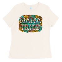 Bone western mama tried with sunflowers and gemstone Ladies Tee - texasbilliewilder