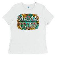 White western mama tried with sunflowers and gemstone Ladies Tee - texasbilliewilder