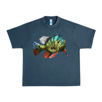 Midnight Navy Peacock Bass Illustrations Urban Heavy Tee - LillyAllenDesigns