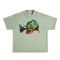 Oil Green Peacock Bass Illustrations Urban Heavy Tee - LillyAllenDesigns