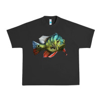 Pigment Black Peacock Bass Illustrations Urban Heavy Tee - LillyAllenDesigns