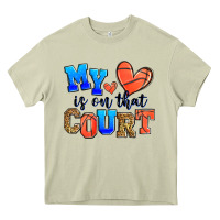 My Heart Is On That Court Basketball Heavy Core Tee | Teevron