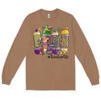 Toasted Coconut mardi gras teacher life Long Sleeve Tee - MaliasSmallBusiness