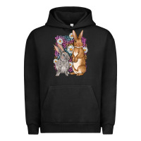 Bunnys Easter With Leopard Background Urban Hoodie | Teevron