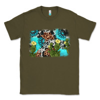 Army Green cactus gemstone background Classic Tee - AdoDesignShop