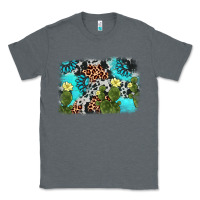 Charcoal Heather cactus gemstone background Classic Tee - AdoDesignShop