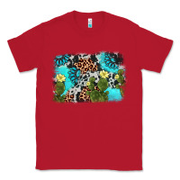 Red cactus gemstone background Classic Tee - AdoDesignShop