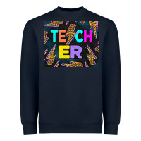 Navy Western Teacher Flash Heavyweight Sweatshirt - LillyAllenDesigns