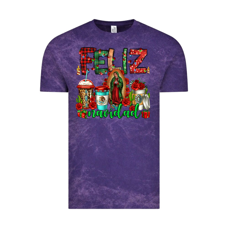 Feliz Navidad Lady Of Guadalupe Christmas Coffee Vintage Tee by Jasminsmagicworld | Teevron