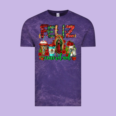 Feliz Navidad Lady Of Guadalupe Christmas Coffee Vintage Tee Designed By Jasminsmagicworld