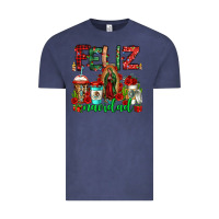 Vintage Denim feliz navidad lady of Guadalupe christmas coffee Vintage Tee - Jasminsmagicworld