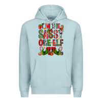 Blue Mist I'm the sassy on the elf Premium Hoodie - NancyCooperArtShop
