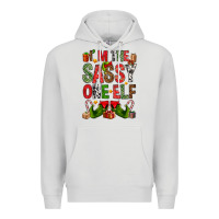 Dove Grey I'm the sassy on the elf Premium Hoodie - NancyCooperArtShop