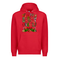 Red I'm the sassy on the elf Premium Hoodie - NancyCooperArtShop