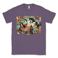 Lavender 3 western horses running free Classic Tee - LillyAllenDesigns