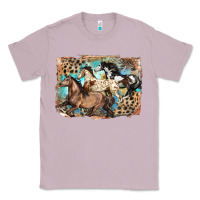Lilac 3 western horses running free Classic Tee - LillyAllenDesigns