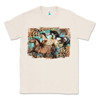 Natural 3 western horses running free Classic Tee - LillyAllenDesigns