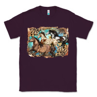 Plum 3 western horses running free Classic Tee - LillyAllenDesigns