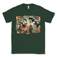 Sports Green 3 western horses running free Classic Tee - LillyAllenDesigns