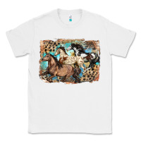 White 3 western horses running free Classic Tee - LillyAllenDesigns