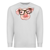 Dove Grey pig with glasses Premium Sweatshirt - RanaPortraitStore