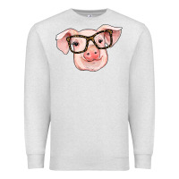 Oatmeal Heather pig with glasses Premium Sweatshirt - RanaPortraitStore