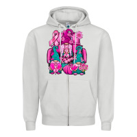 Dove Grey Breast Cancer Gnomies Truck Zipper Hoodie - BundleAndBundleShop