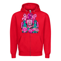 Breast Cancer Gnomies Truck Zipper Hoodie | Teevron