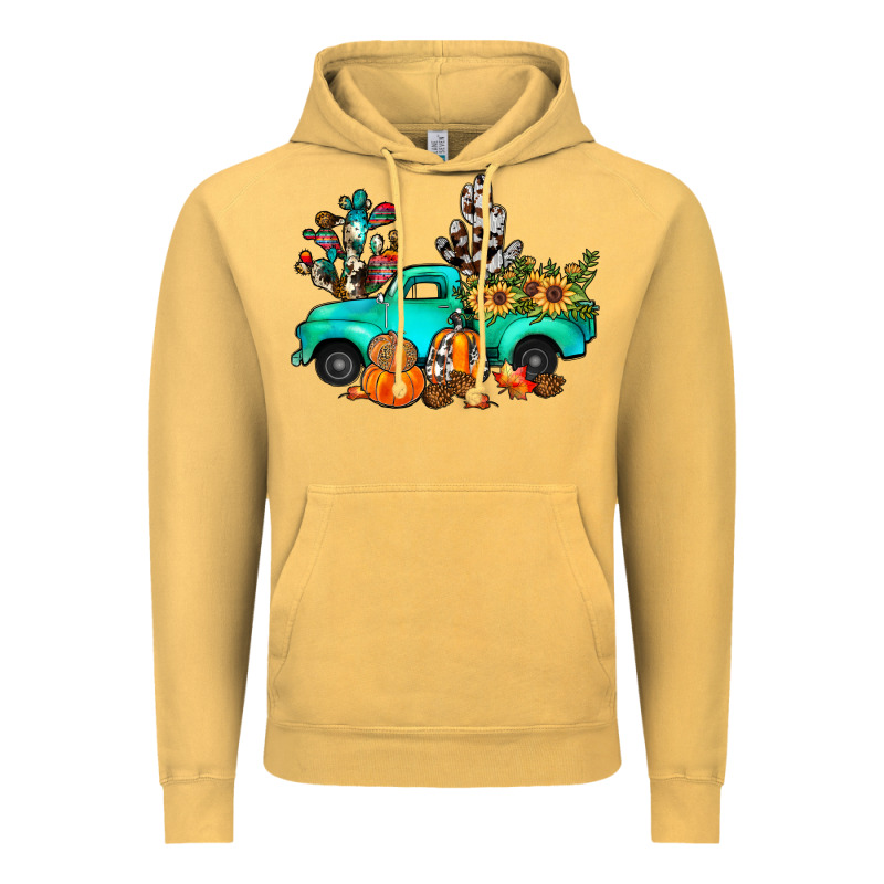 Cactus Pumpkin Truck Fall Vintage Hoodie by JahusDesignShop | Teevron