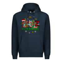 Navy feliz navidad Premium Hoodie - JahusDesignShop