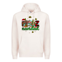 Pale Pink feliz navidad Premium Hoodie - JahusDesignShop